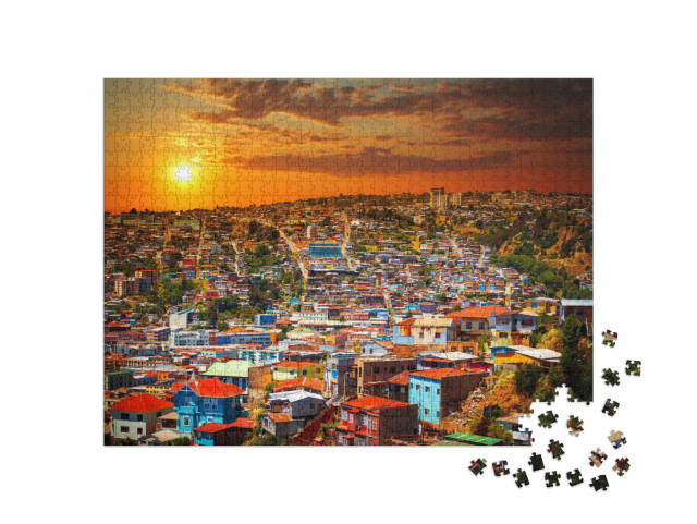 Colorful Buildings on the Hills of the UNESCO World Herit... Jigsaw Puzzle with 1000 pieces