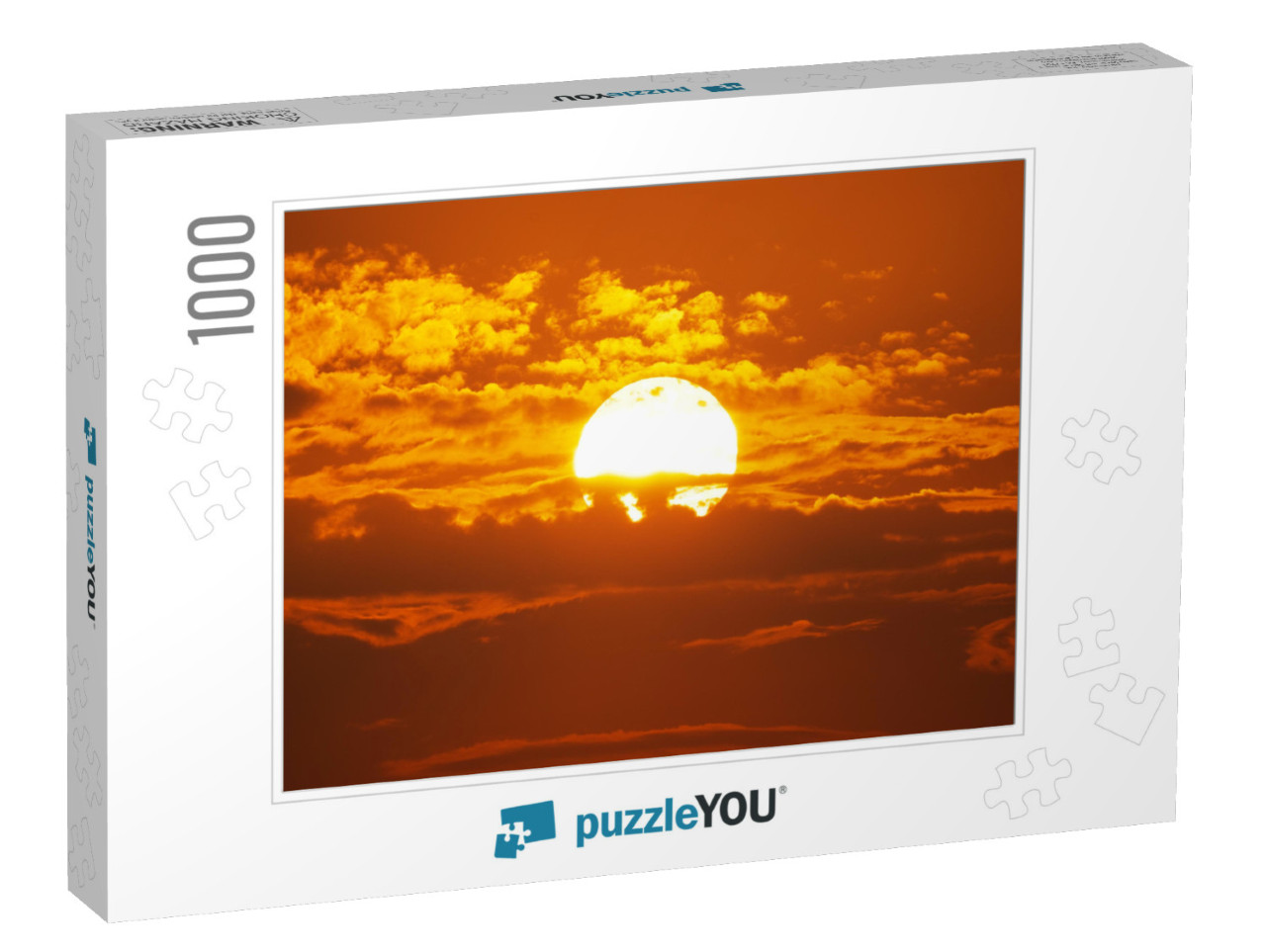 Big Sun on Sunset. Nature Composition... Jigsaw Puzzle with 1000 pieces