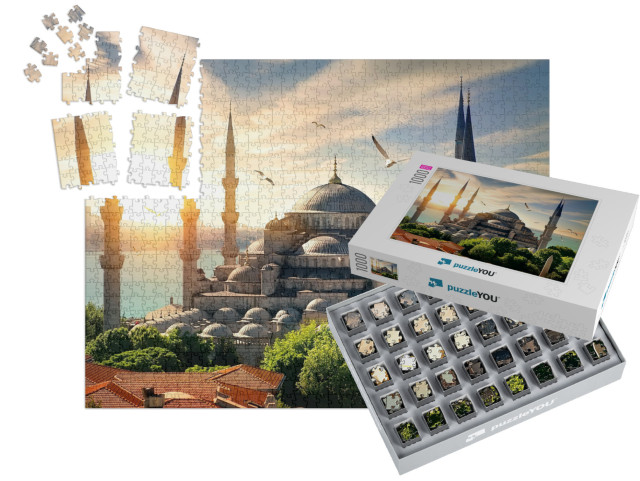 Seagulls Over Blue Mosque & Bosphorus in Istanbul, Turkey... | SMART SORTED® | Jigsaw Puzzle with 1000 pieces