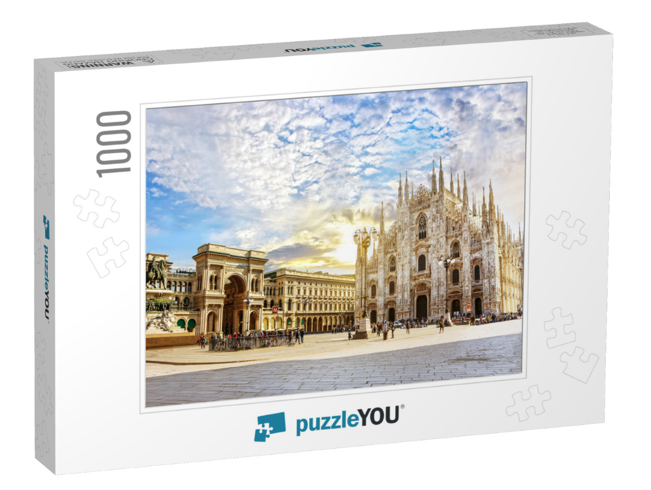 Cathedral Duomo Di Milano & Vittorio Emanuele Gallery in... Jigsaw Puzzle with 1000 pieces