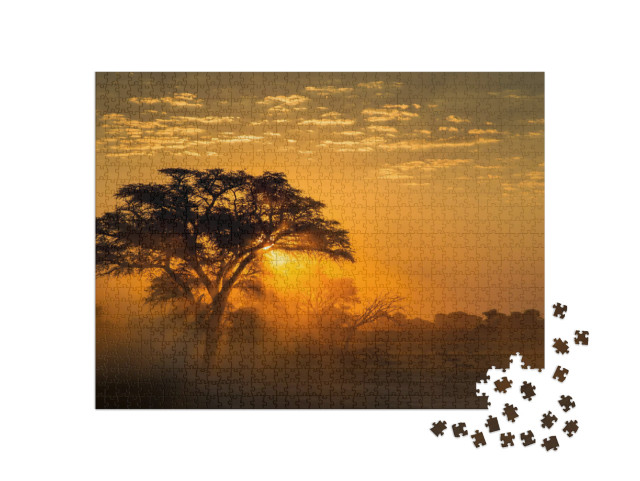 Botswana Sunset... Jigsaw Puzzle with 1000 pieces