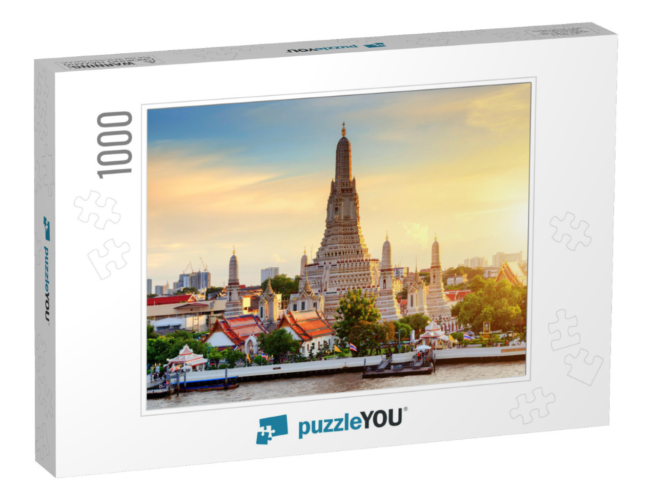 Wat Arun Temple At Sunset in Bangkok Thailand. Wat Arun i... Jigsaw Puzzle with 1000 pieces