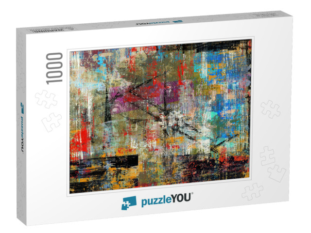 Hand Painted Abstract Background... Jigsaw Puzzle with 1000 pieces