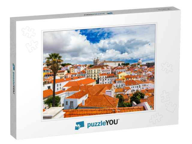 Lisbon, Portugal City Skyline Over the Alfama District. S... Jigsaw Puzzle