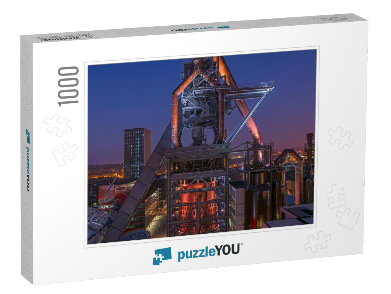 Luxembourg Esch Belval Furnace Office Building Night View... Jigsaw Puzzle with 1000 pieces