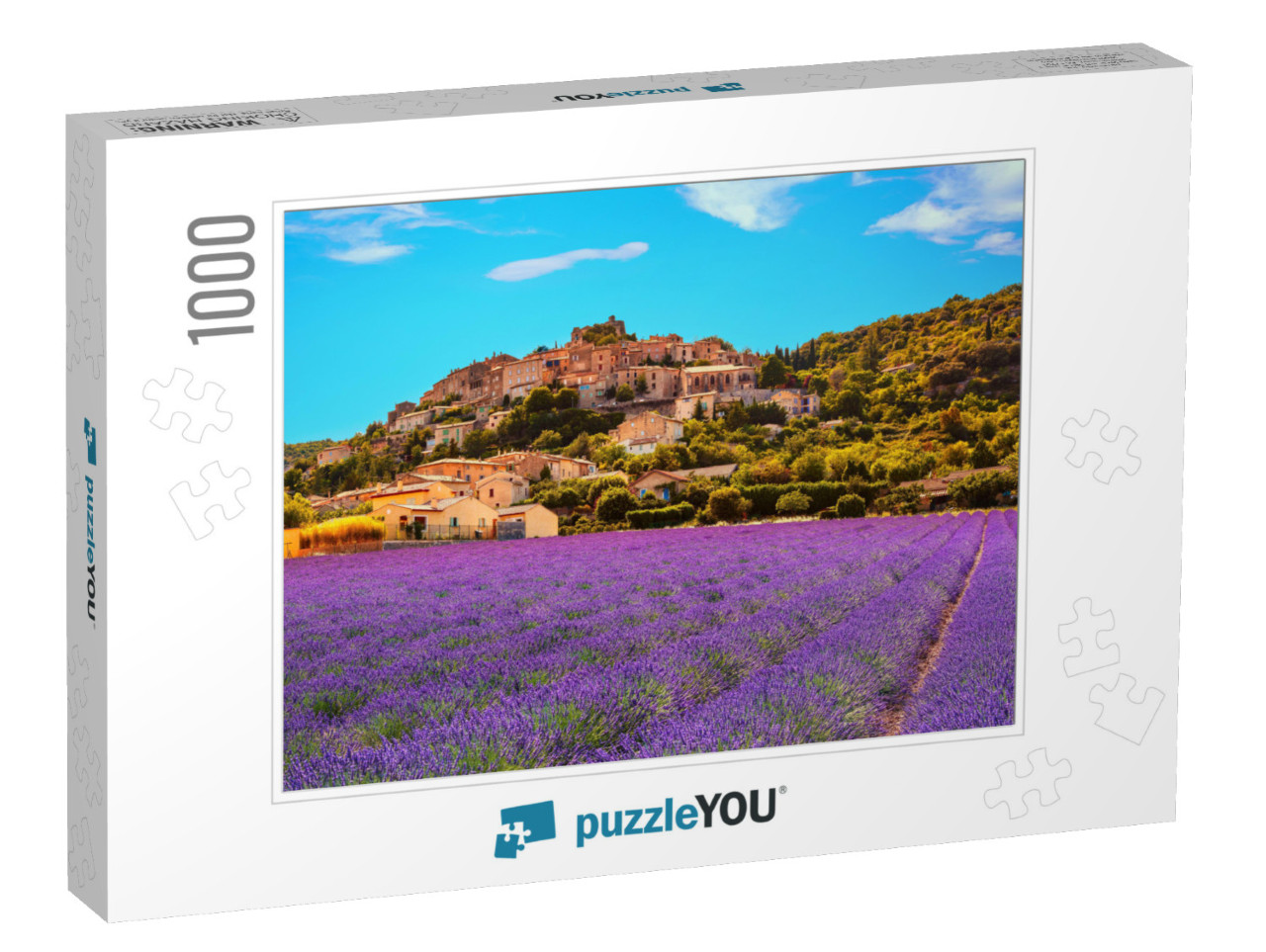 Simiane La Rotonde Village & Lavender. Provence, France... Jigsaw Puzzle with 1000 pieces