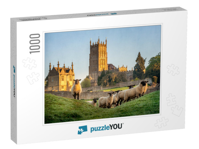 Cotswold Sheep Near Chipping Campden in Gloucestershire w... Jigsaw Puzzle with 1000 pieces