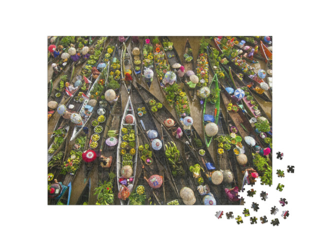 Floating Market... Jigsaw Puzzle with 1000 pieces