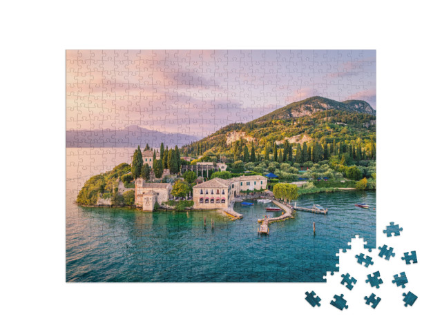 Punta San Vigilio on Garda Lake, Verona Province, Veneto... Jigsaw Puzzle with 500 pieces