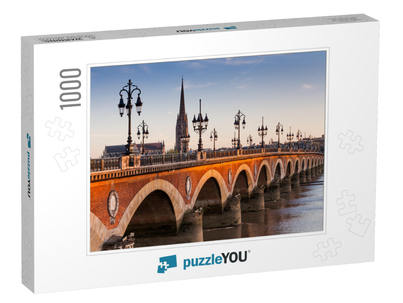 View of the Pont De Pierre At Sunset in the Famous Winery... Jigsaw Puzzle with 1000 pieces