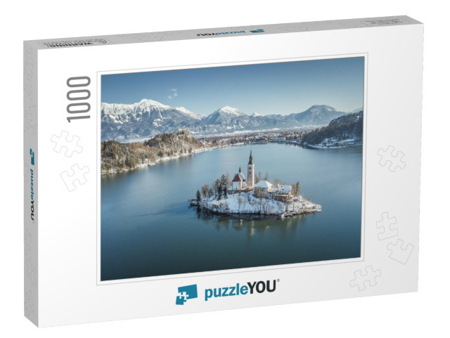 Panoramic View of Famous Bled Island Blejski Otok At Scen... Jigsaw Puzzle with 1000 pieces