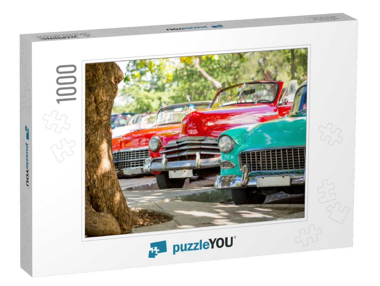 Classic Cars in Havana, Cuba... Jigsaw Puzzle with 1000 pieces