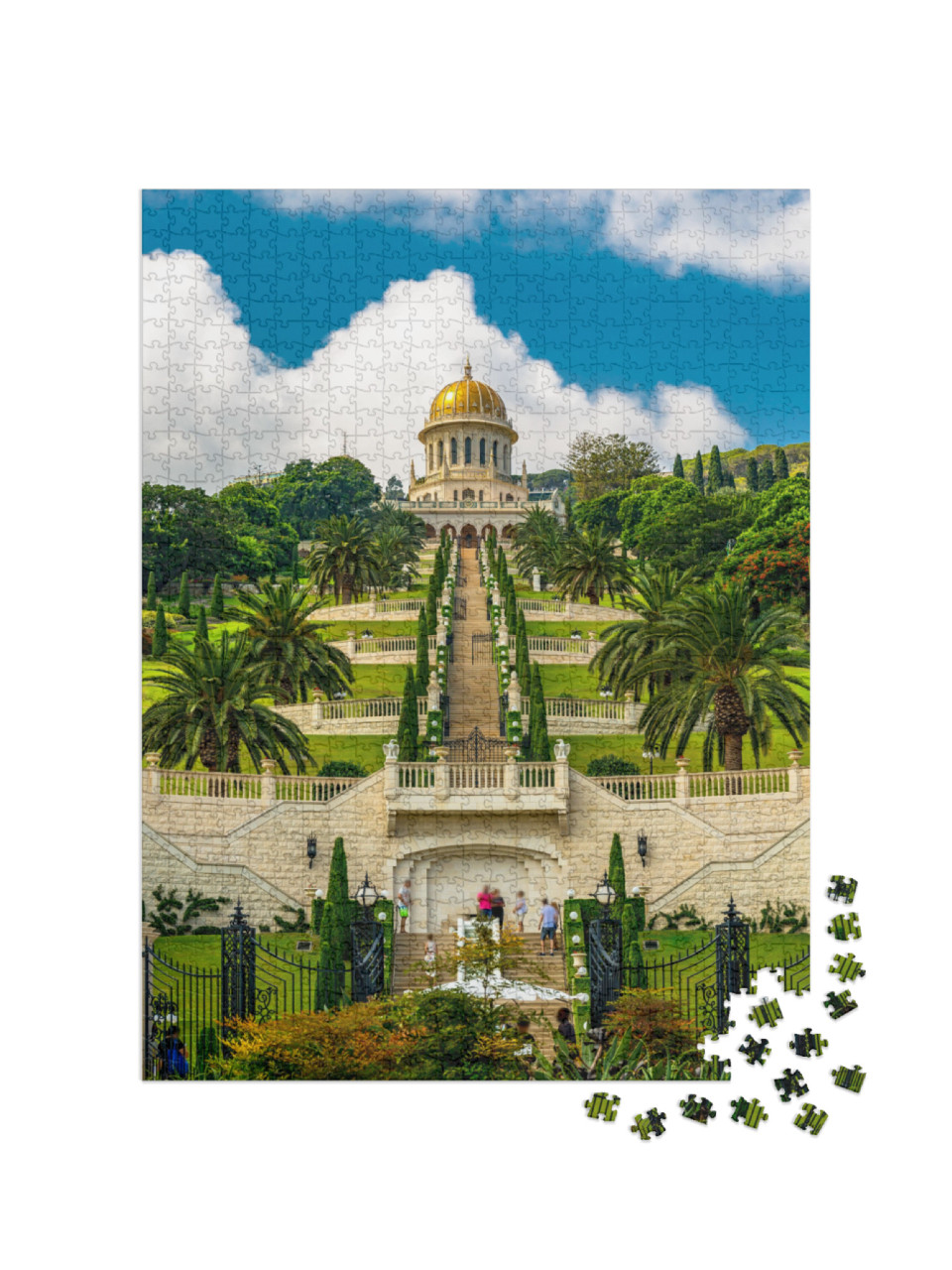 Bahai World Center with Gardens & Temple in Haifa, Israel... Jigsaw Puzzle with 1000 pieces