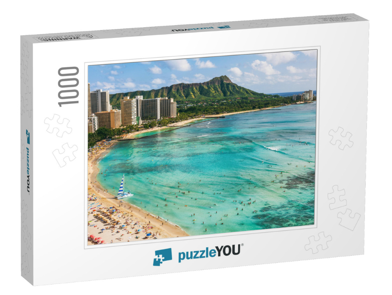 Hawaii Beach Honolulu City Travel Landscape of Waikiki Be... Jigsaw Puzzle with 1000 pieces