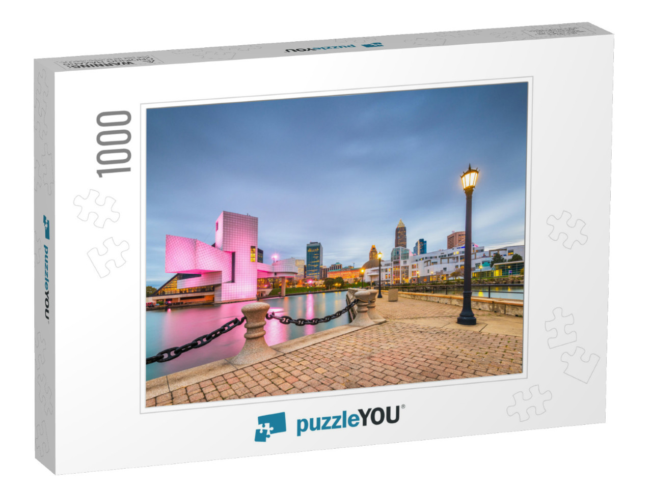 Cleveland, Ohio, USA Downtown City Skyline & Harbor At Twi... Jigsaw Puzzle with 1000 pieces