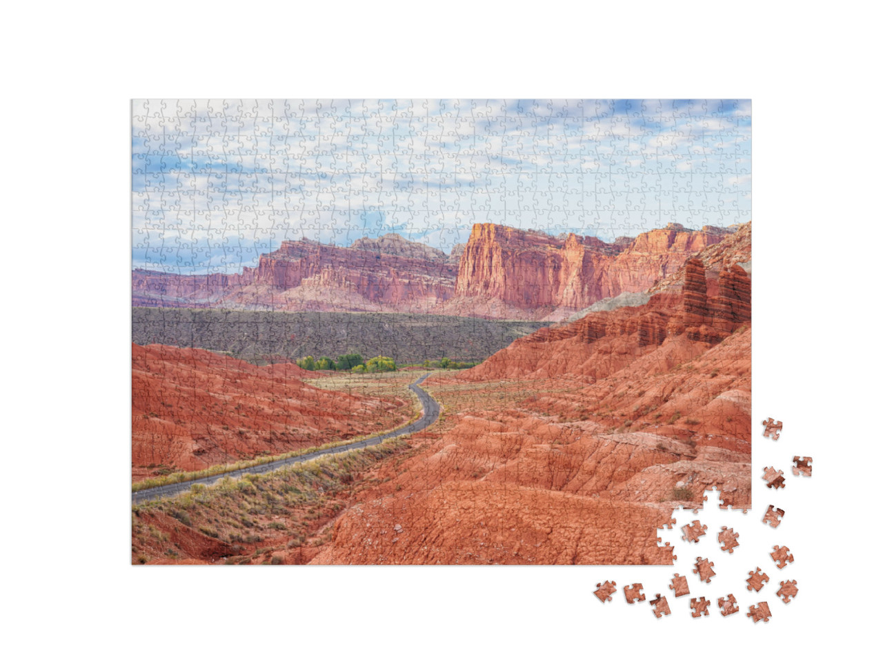 Beautiful Cliffs & Buttes Along the Scenic Drive in Capit... Jigsaw Puzzle with 1000 pieces