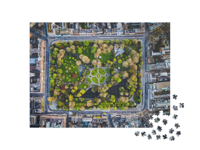 St. Stephens Green Park in Dublin View from the Air... Jigsaw Puzzle with 1000 pieces