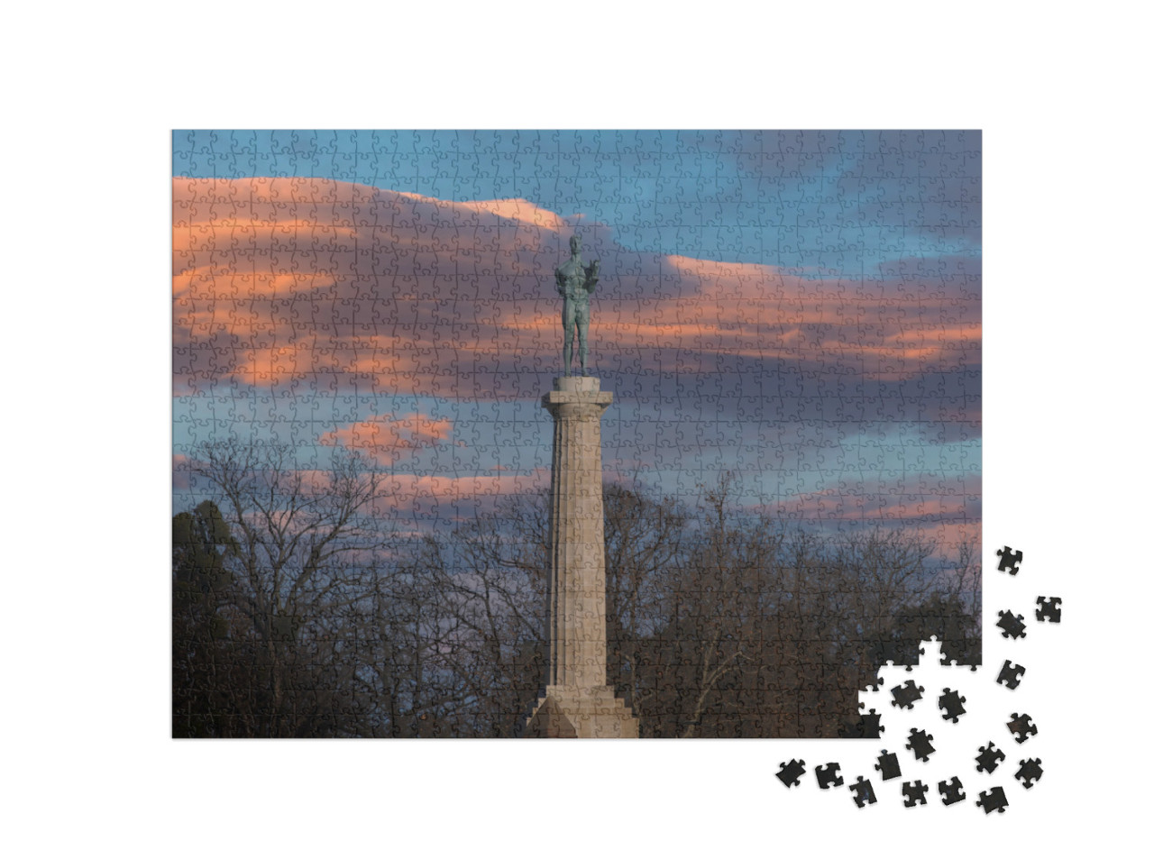 Kalemegdan Fortress, Victor Monument At Sunset, Belgrade... Jigsaw Puzzle with 1000 pieces