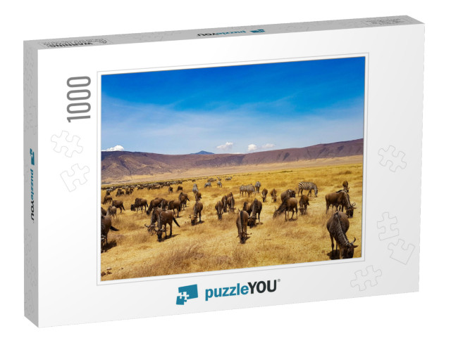 Tanzania Africa Ngorongoro... Jigsaw Puzzle with 1000 pieces