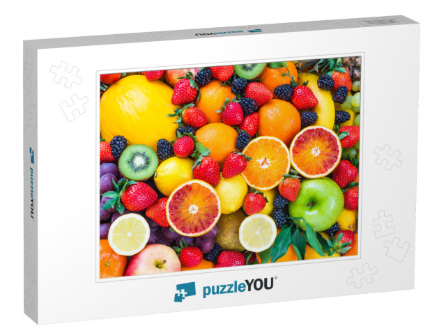 Fresh Fruits. Assorted Fruits Colorful Background... Jigsaw Puzzle