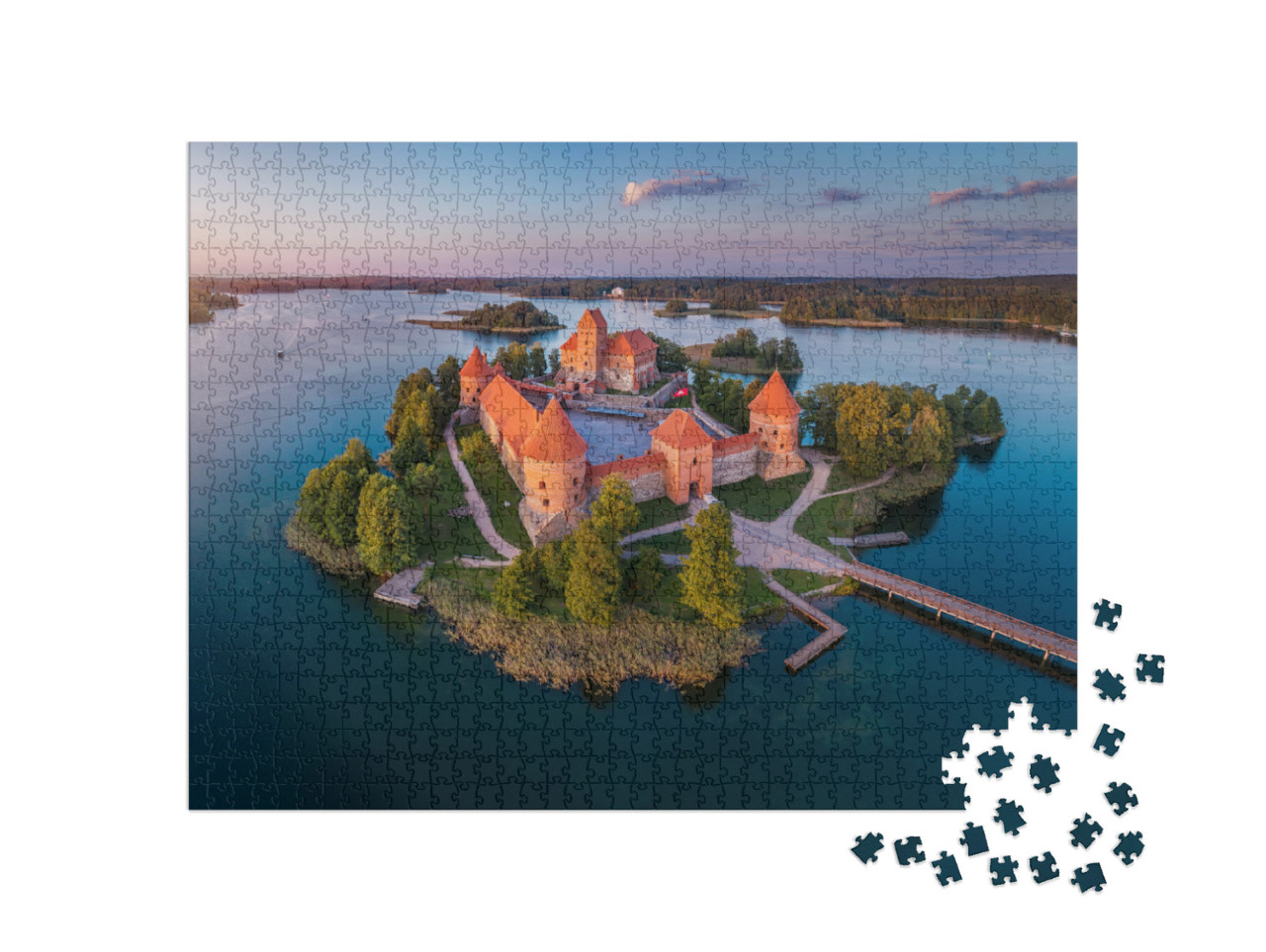 Trakai Castle Medieval Gothic Island Castle, Located in G... Jigsaw Puzzle with 1000 pieces