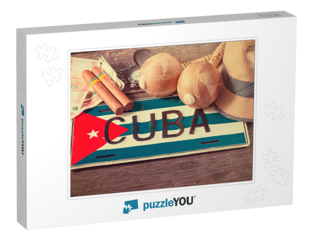 Travel to Cuba Concept of Holiday Related Items... Jigsaw Puzzle