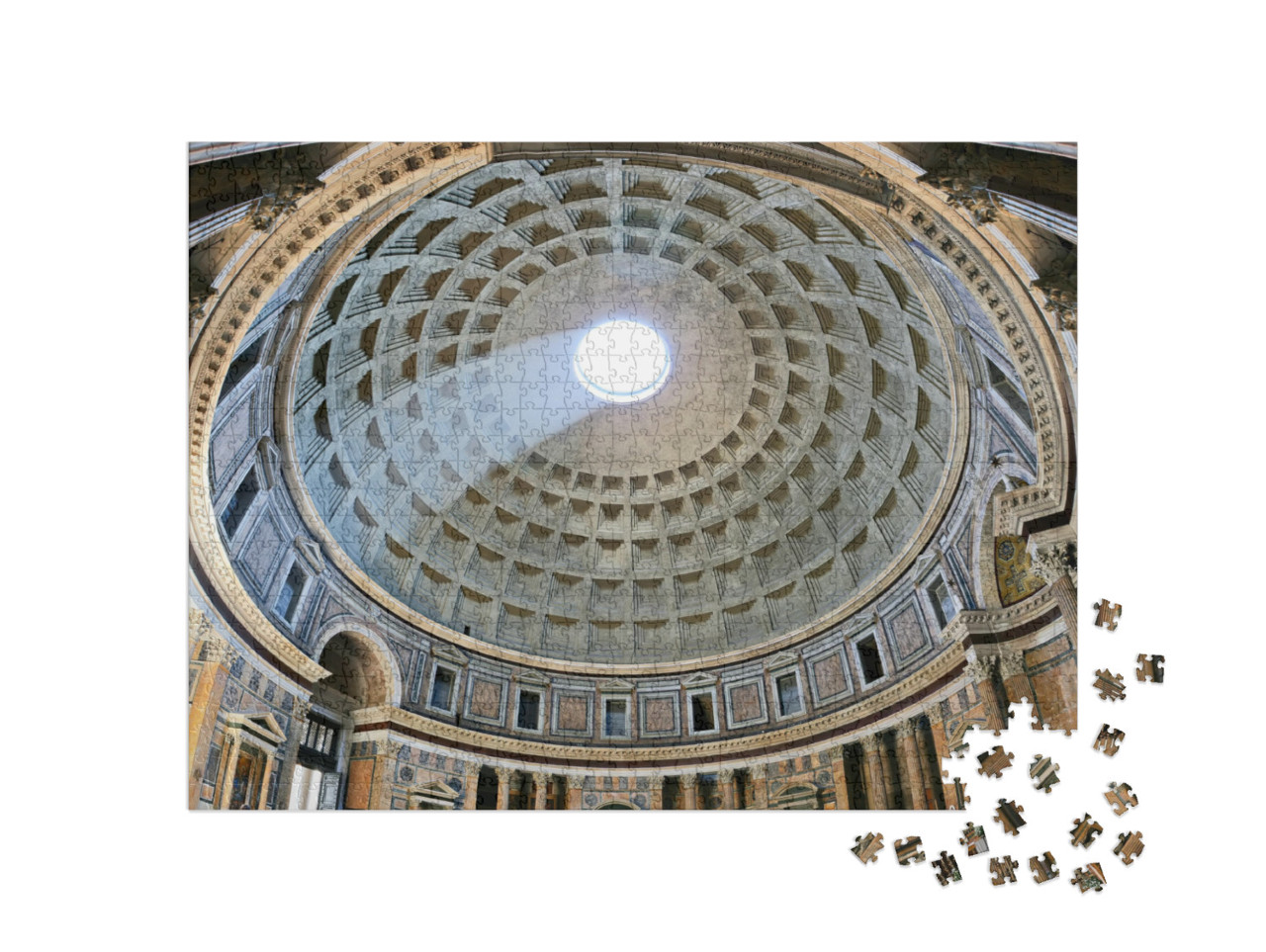 Ancient Architectural Masterpiece of Pantheon in Roma, It... Jigsaw Puzzle with 1000 pieces