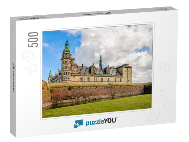 Panoramic View to the Bricks Wall Around Kronborg Castle... Jigsaw Puzzle with 500 pieces