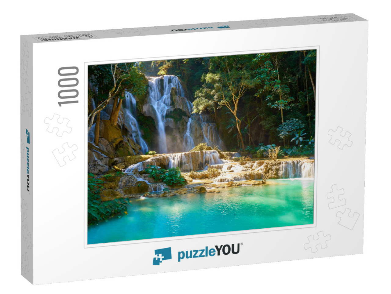 Kuang Si Waterfalls in Luang Probang Laos... Jigsaw Puzzle with 1000 pieces