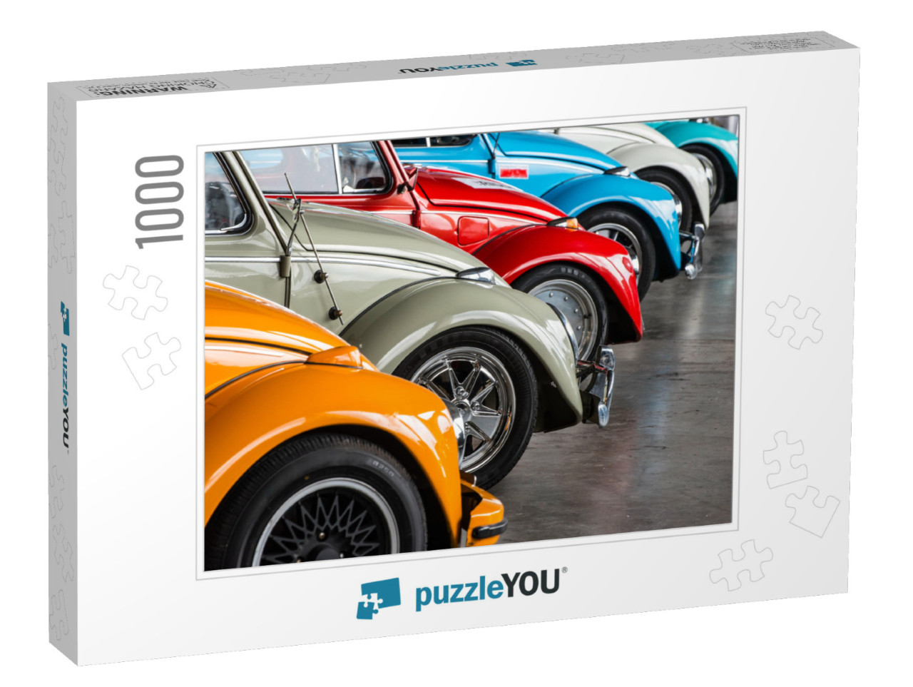 Retro Vintage Car Various Colors Exhibited... Jigsaw Puzzle with 1000 pieces