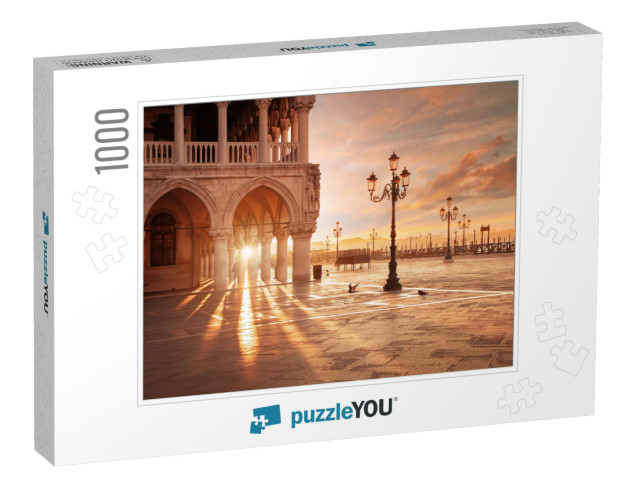 San Marco in Venice, Italy At a Dramatic Sunrise... Jigsaw Puzzle with 1000 pieces