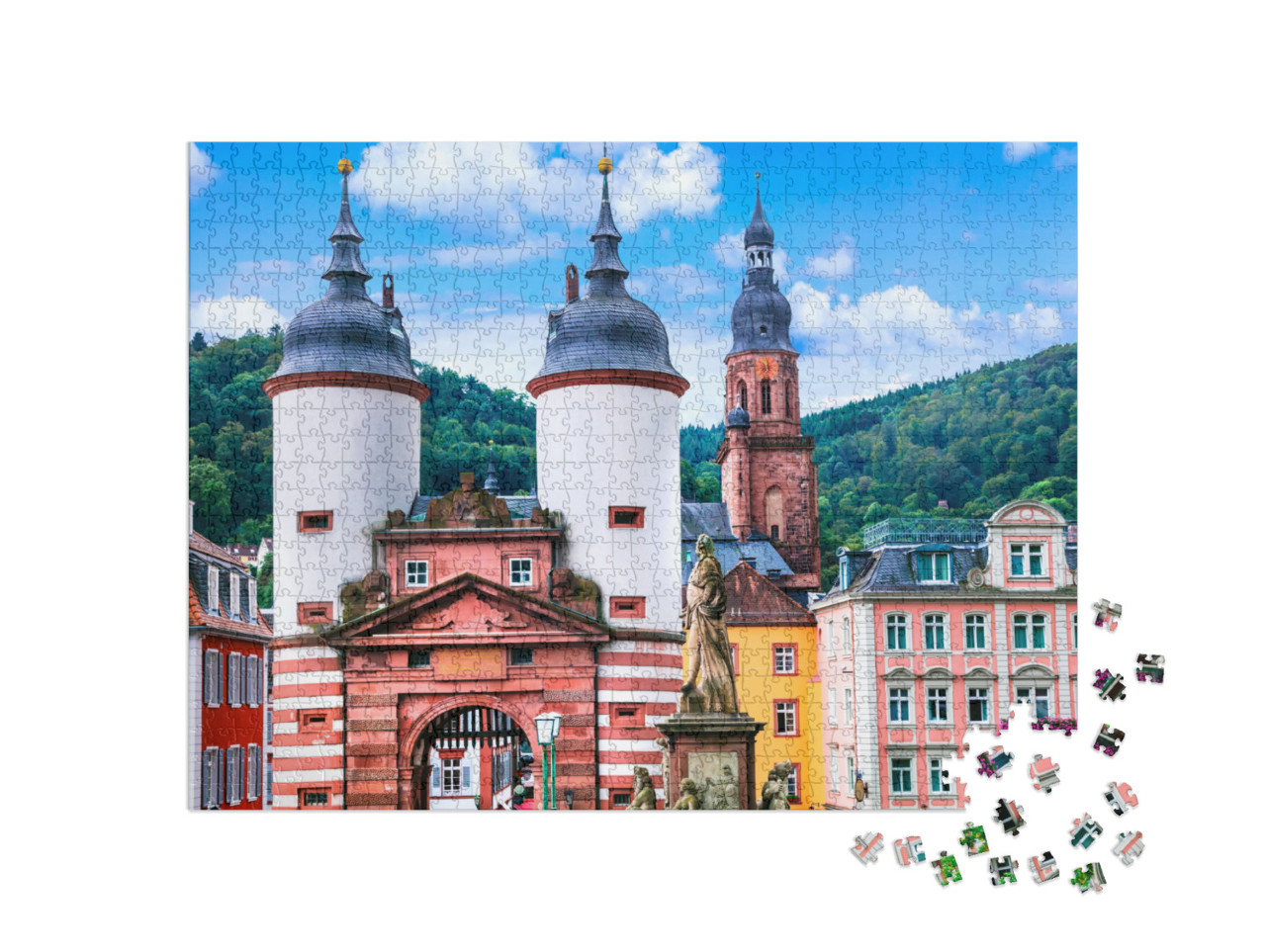 Landmarks & Beautiful Towns of Germany - Medieval Heidelb... Jigsaw Puzzle with 1000 pieces