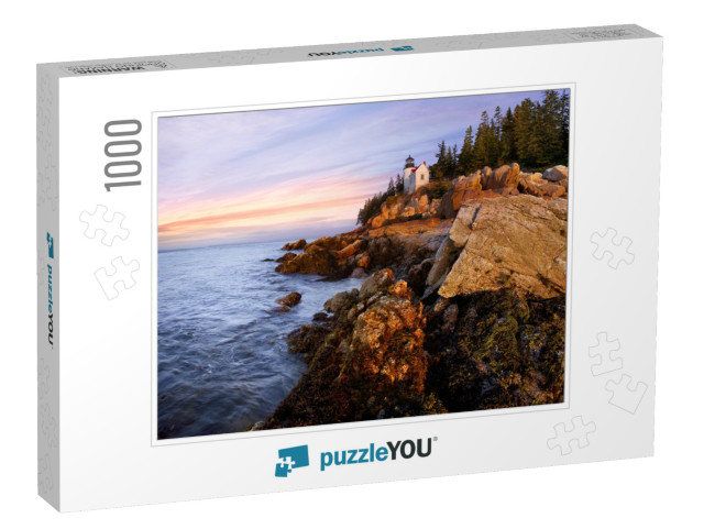 A Classic New England Lighthouse, the Bass Harbor Head Li... Jigsaw Puzzle with 1000 pieces