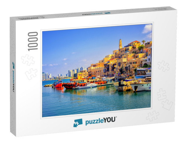 Old Town & Port of Jaffa & Modern Skyline of Tel Aviv Cit... Jigsaw Puzzle with 1000 pieces