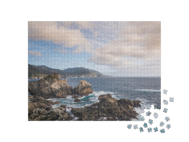 Coast & Cliff Along Highway 1, Big Sur California... Jigsaw Puzzle with 1000 pieces