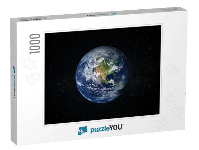 Planet Earth in the Starry Sky of Solar System in Space... Jigsaw Puzzle with 1000 pieces