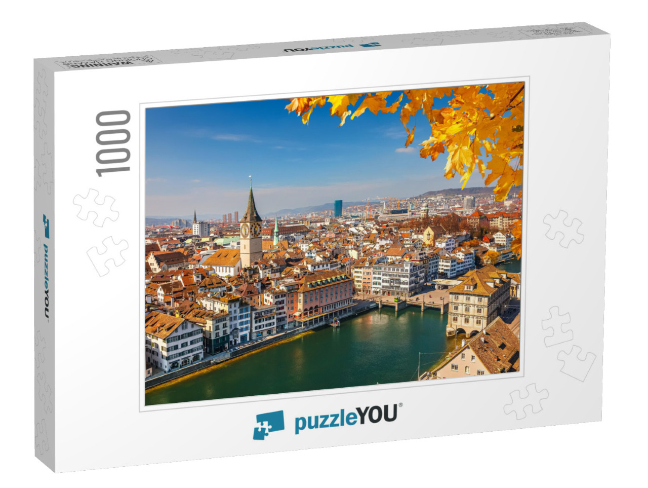 Downtown of Zurich At Sunny Day... Jigsaw Puzzle with 1000 pieces