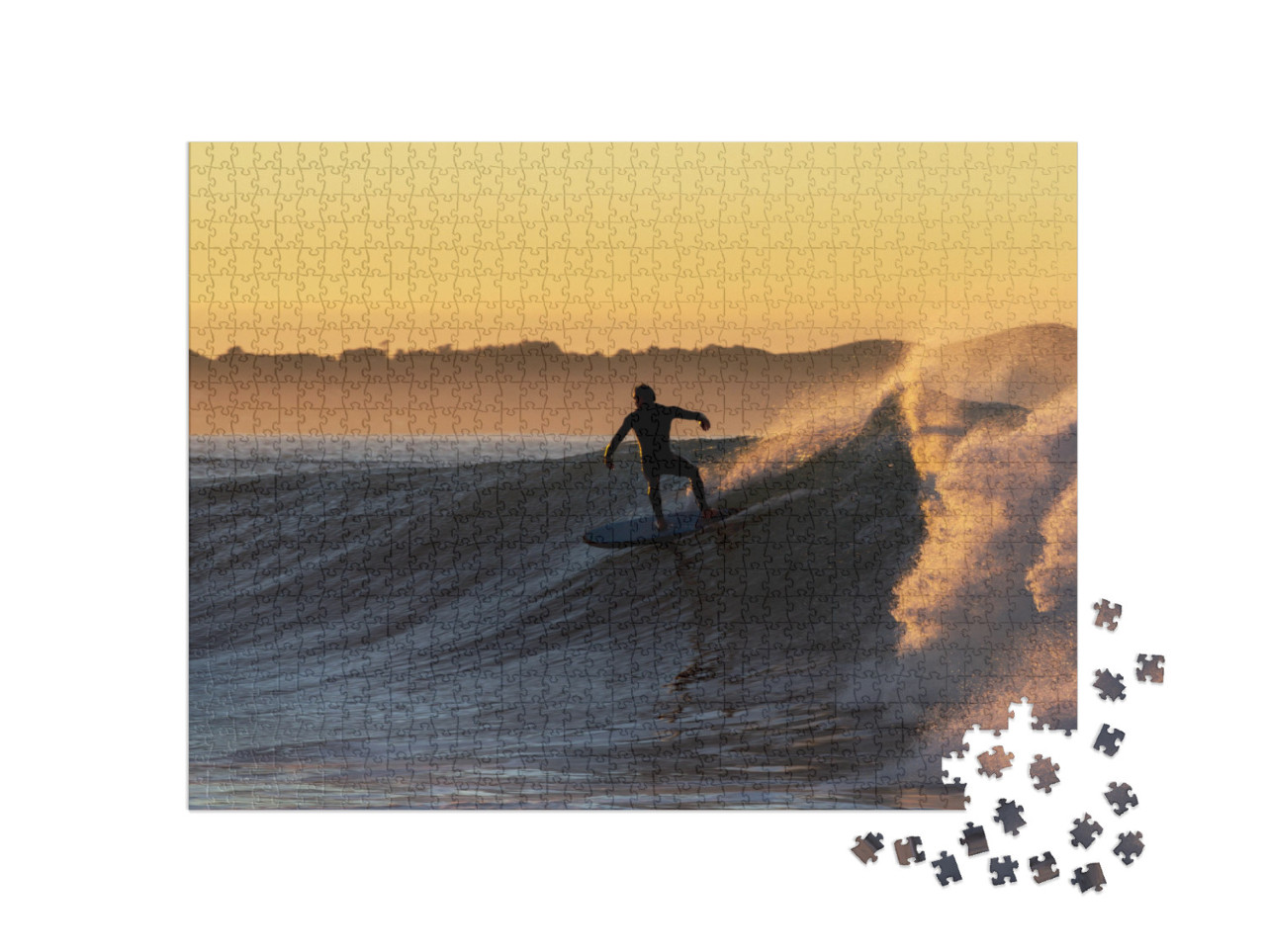 Dawn Surfing, with Quality Waves & Stunning Morning. Loca... Jigsaw Puzzle with 1000 pieces