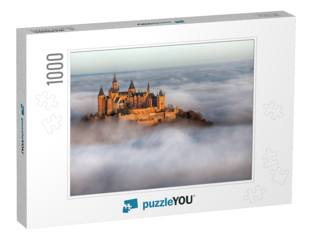 German Castle Hohenzollern Over the Clouds... Jigsaw Puzzle with 1000 pieces