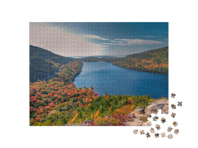 Autumn in Acadia National Park, Maine, Usa... Jigsaw Puzzle with 1000 pieces