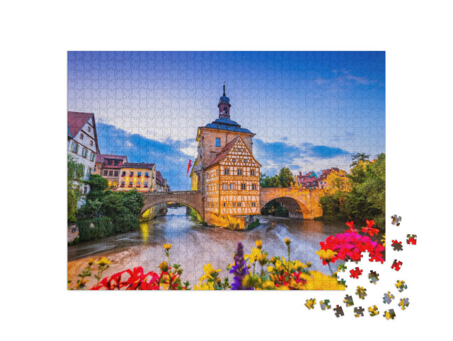 Bamberg, Germany. Town Hall of Bamberg Altes Rathaus with... Jigsaw Puzzle with 1000 pieces