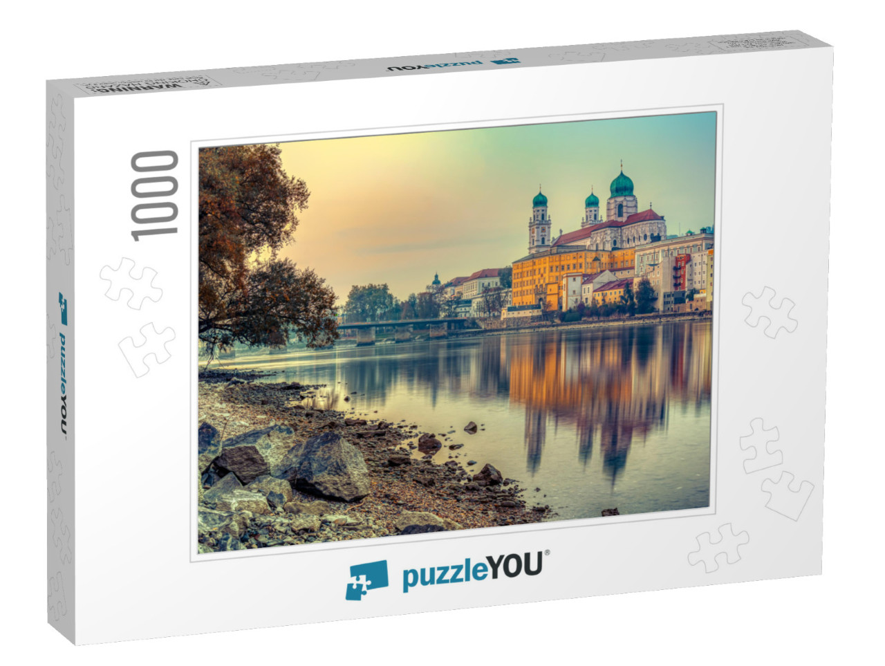 Passau At Autumn Evening. Passau is a Town in Lower Bavar... Jigsaw Puzzle with 1000 pieces