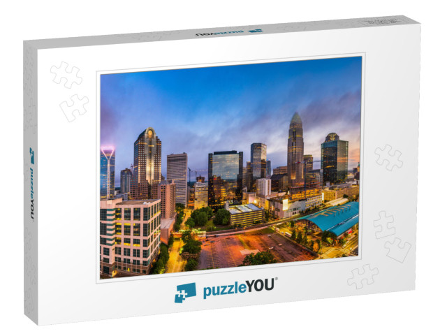 Charlotte, North Carolina, USA Uptown Skyline Panorama... Jigsaw Puzzle