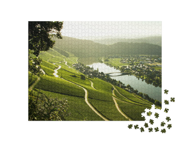 The Moselle Valley in the Morning Light Seen from the Mos... Jigsaw Puzzle with 1000 pieces