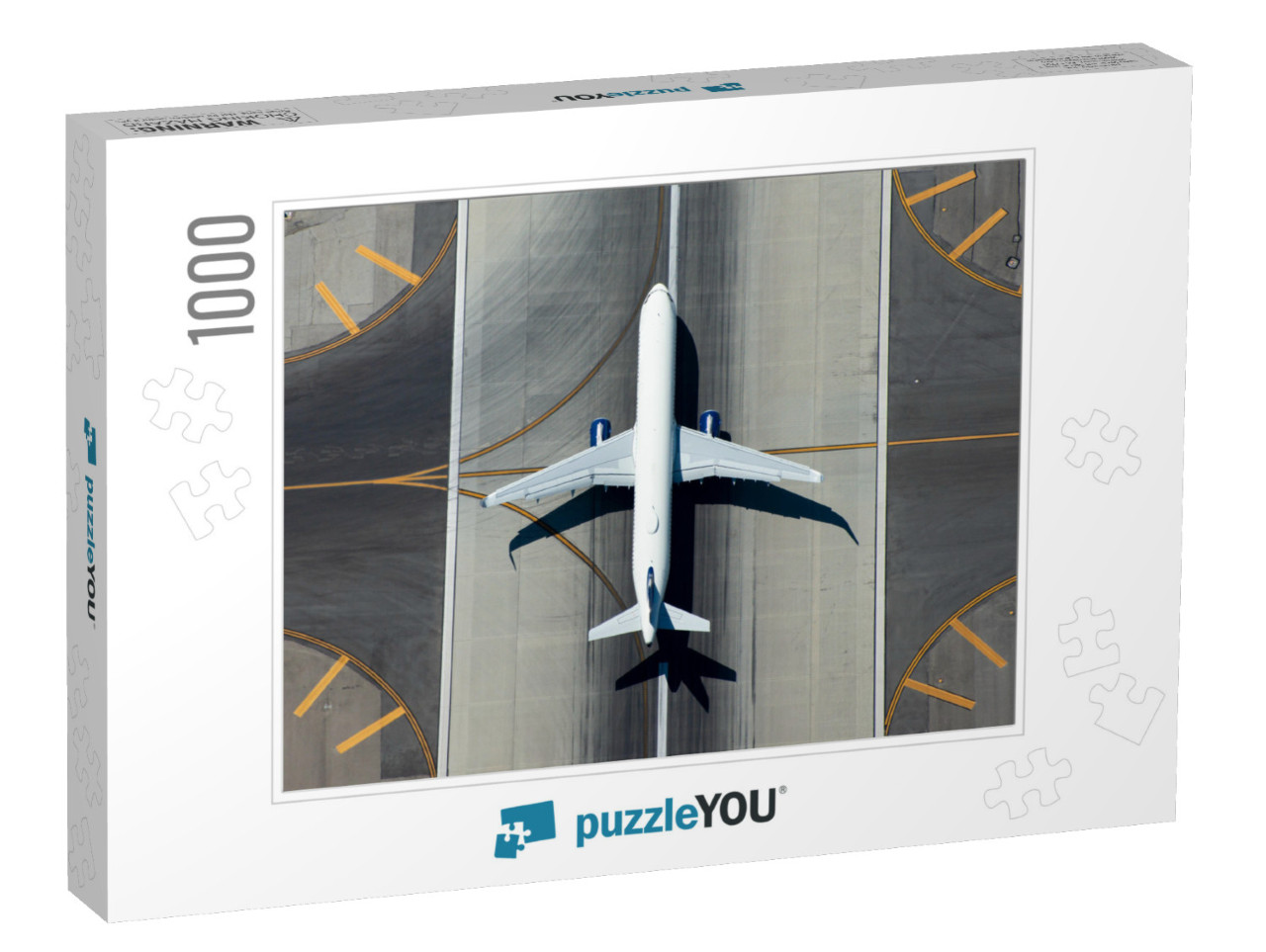 Aerial View of Narrow Body Aircraft Departing Airport Run... Jigsaw Puzzle with 1000 pieces