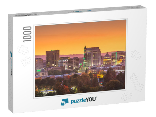 Boise, Idaho, USA Downtown Cityscape At Twilight... Jigsaw Puzzle with 1000 pieces