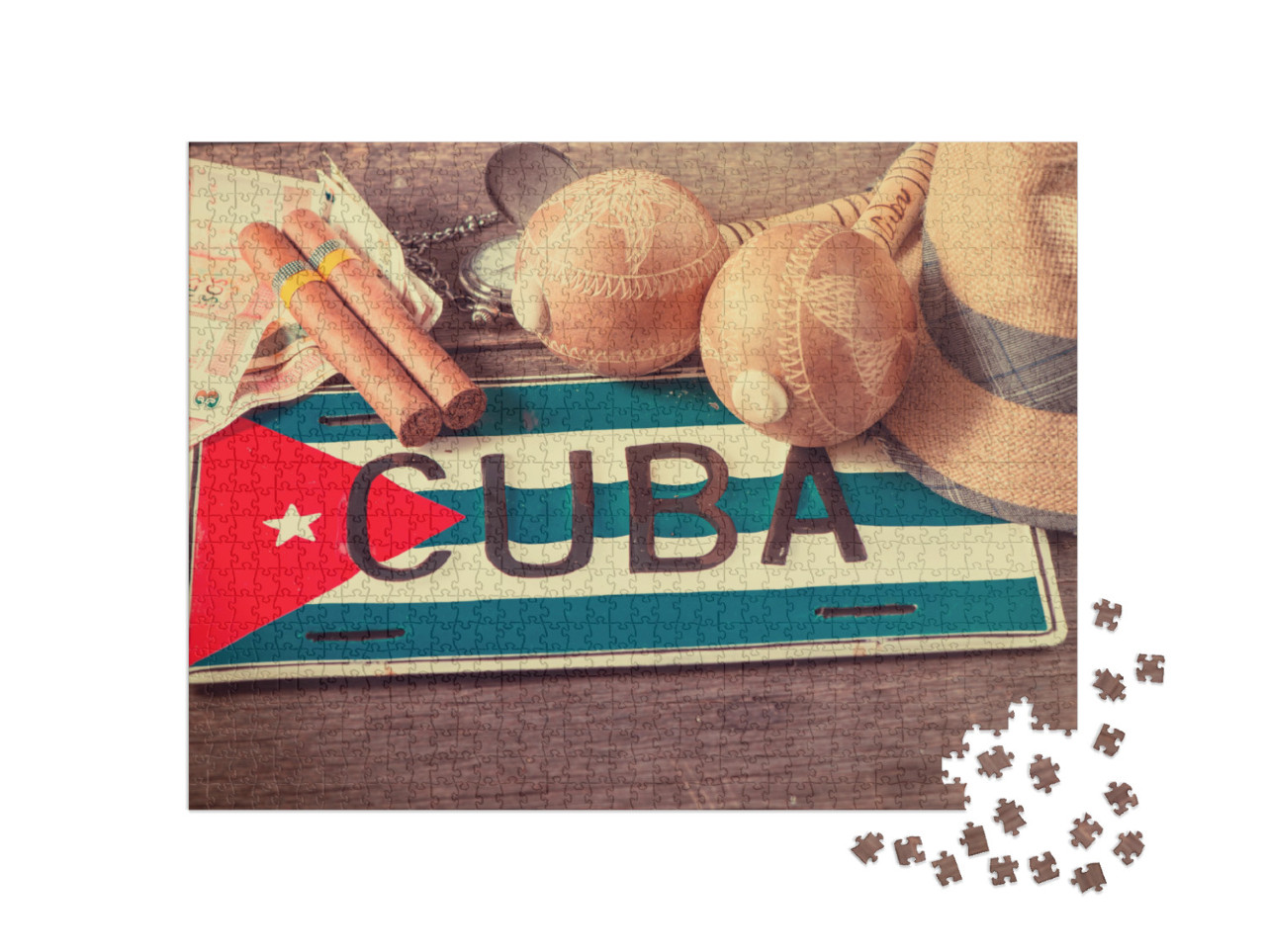 Travel to Cuba Concept of Holiday Related Items... Jigsaw Puzzle with 1000 pieces