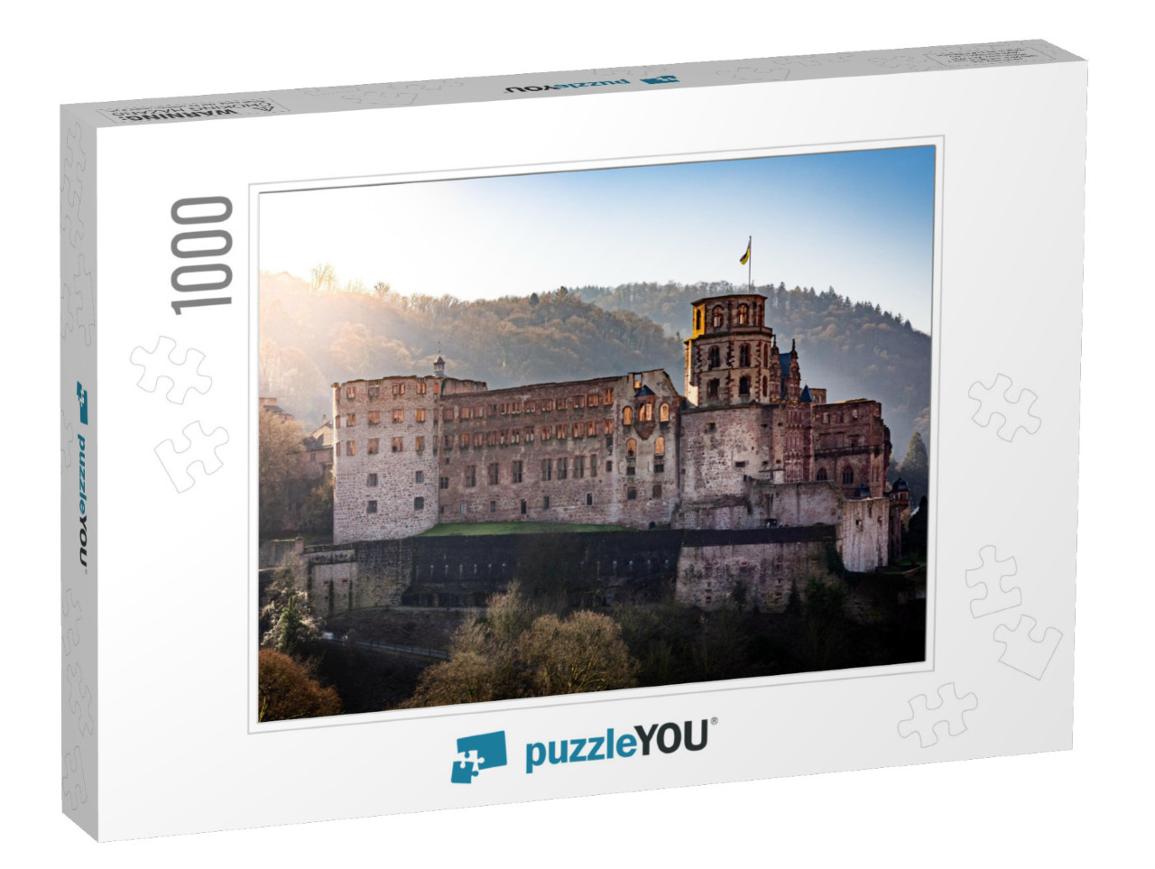 Heidelberg Castle At Sunset, Sunrise, Germany... Jigsaw Puzzle with 1000 pieces