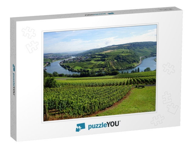 View of Mosell Valley on the Border Luxembourg & Germany... Jigsaw Puzzle