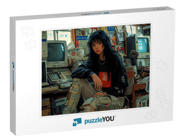 Techie Girl Jigsaw Puzzle